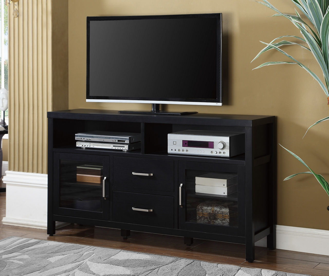 Big lots glass on sale tv stand