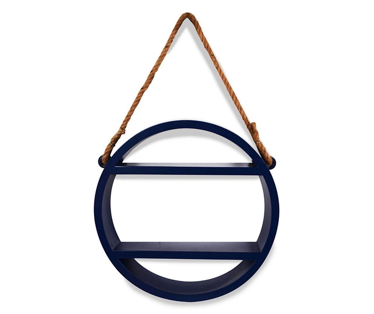 Blue Circle Shelf with Rope Hanger
