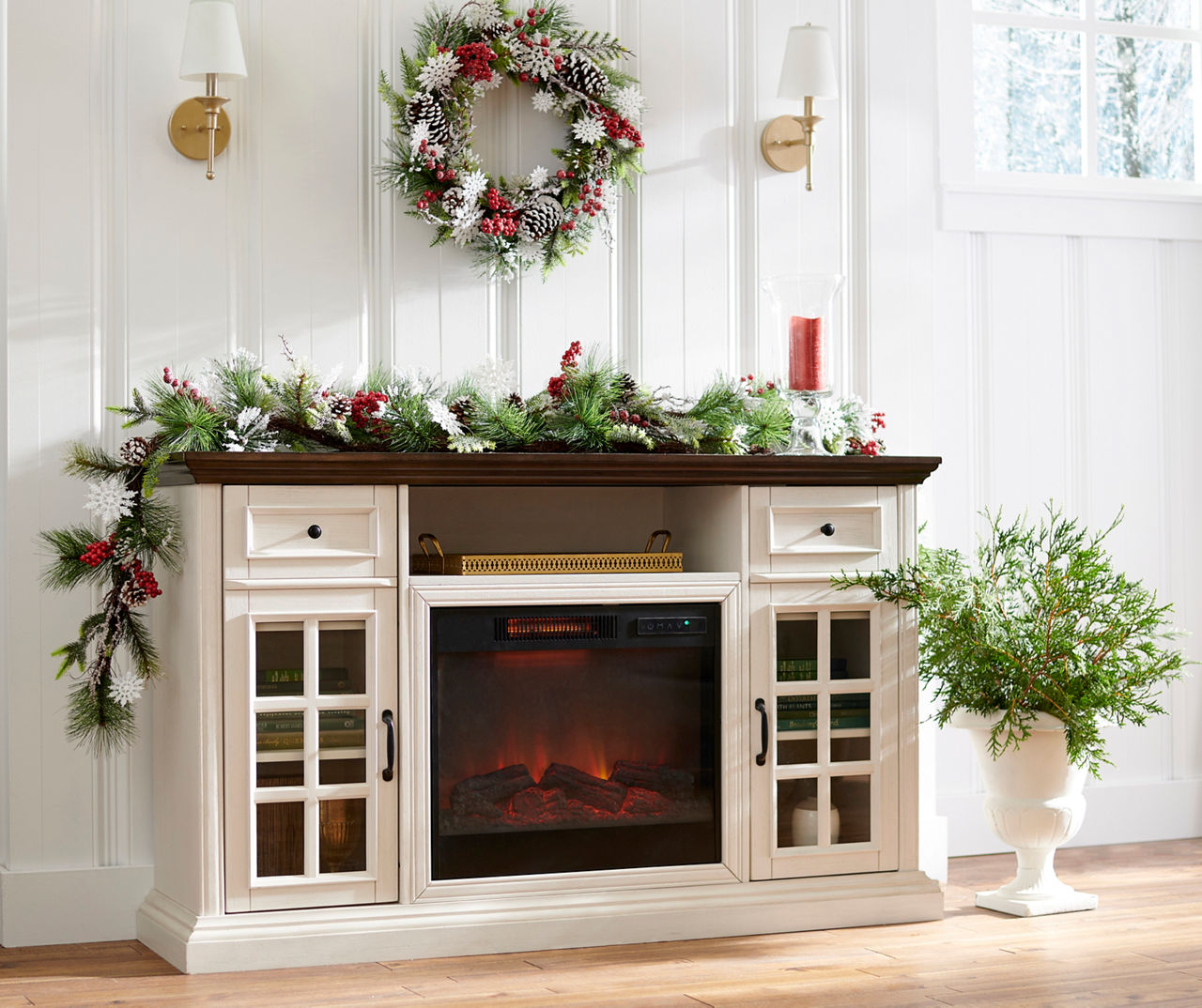 Electric fireplace tv stand deals big lots