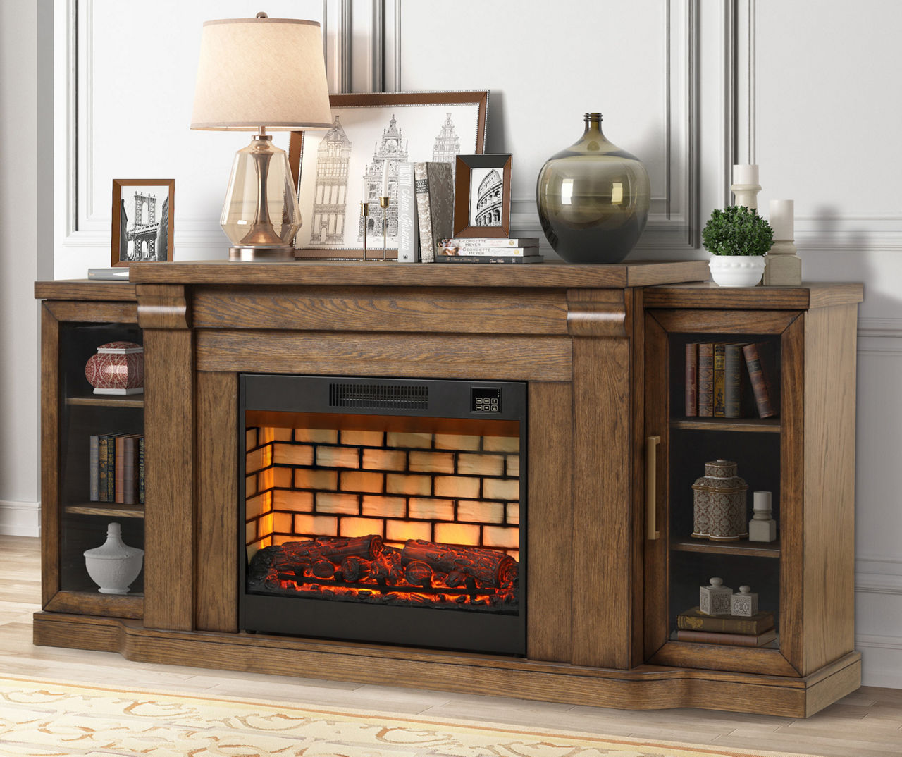 Big lots entertainment center deals with fireplace