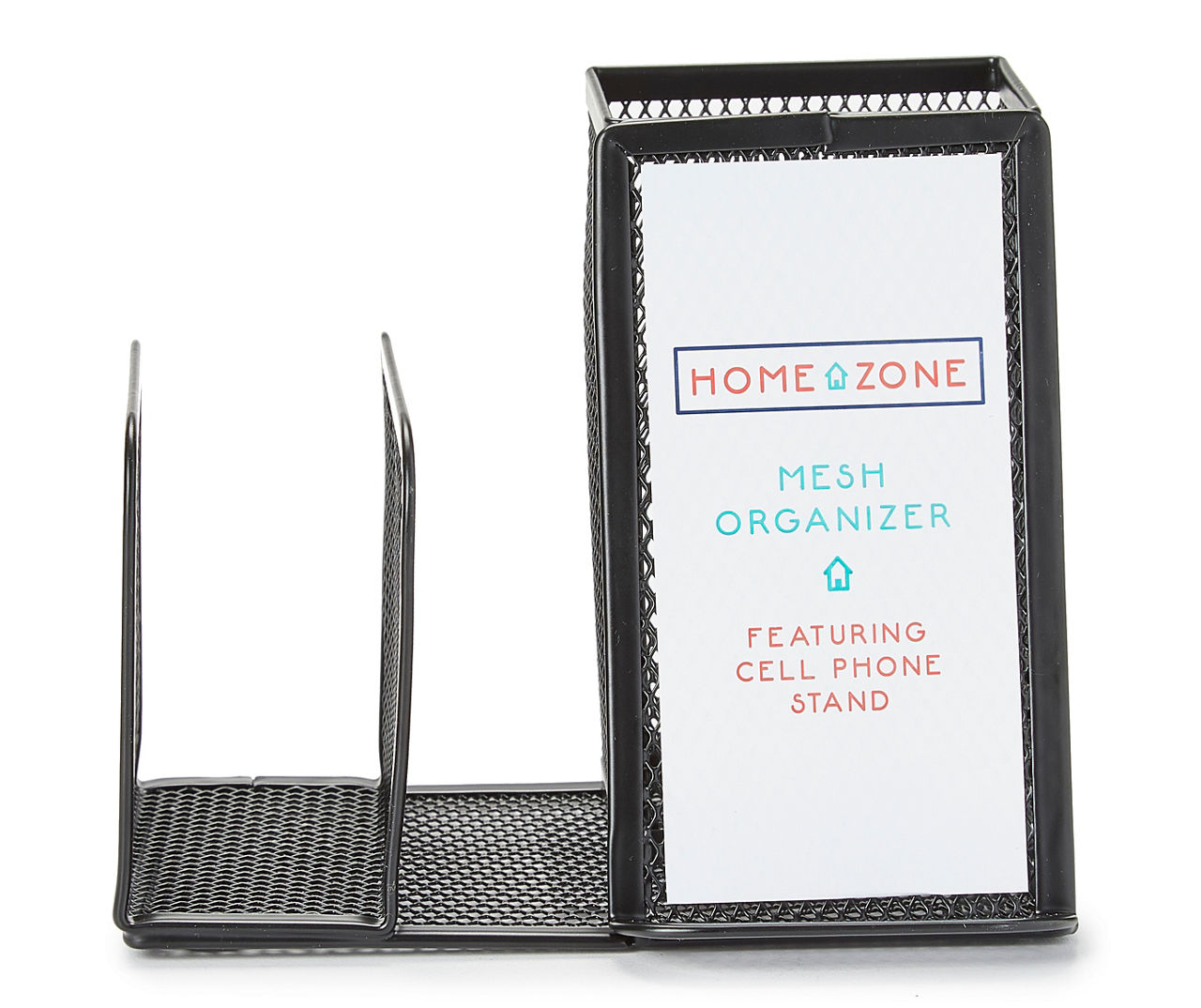 Black Compartment Organizer with Phone Stand