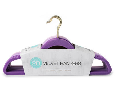 Purple Ombre Velvet Hangers, 20-Pack