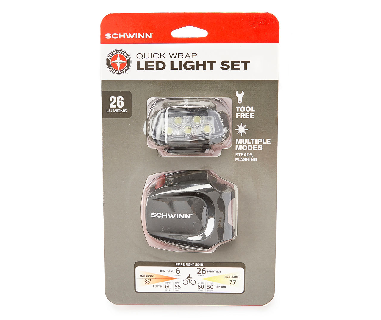 Schwinn Quick Wrap 26 Lumen LED Bike Light Set Big Lots