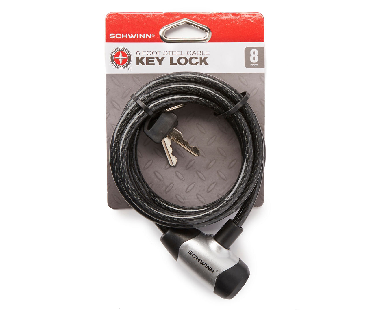 6 ft x 15 mm Key Cable Lock with Light – Schwinn