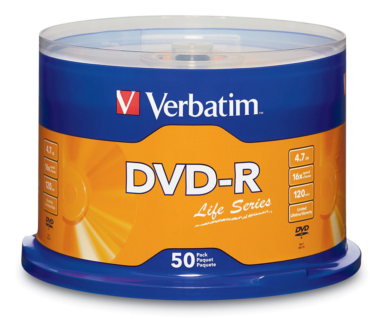 Verbatim DVDR Life Series 50Pack Spindle Big Lots