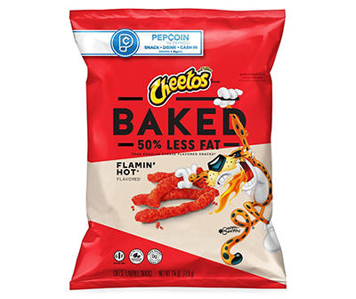 Cheetos Baked Cheese Flavored Snacks, Flamin' Hot Flavored, 2.75 Oz