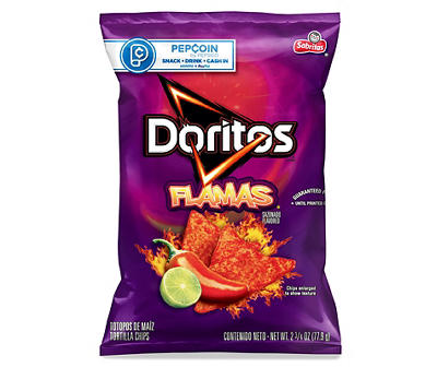 Doritos Tortilla Chips, Flamas Flavored, 2.75 Oz
