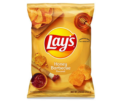 Lay's Potato Chips, Honey Barbecue Flavored, 2.625 Oz