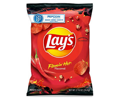 Lay's Potato Chips, Flamin' Hot Flavored, 2.625 Oz