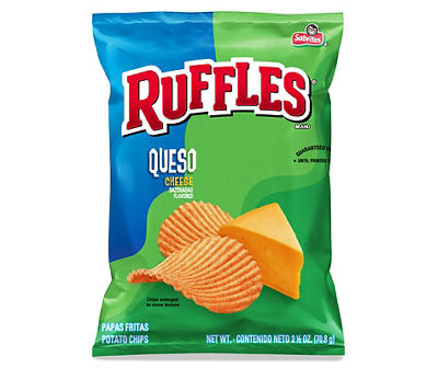 Ruffles Potato Chips, Queso Flavored, 2.5 Oz