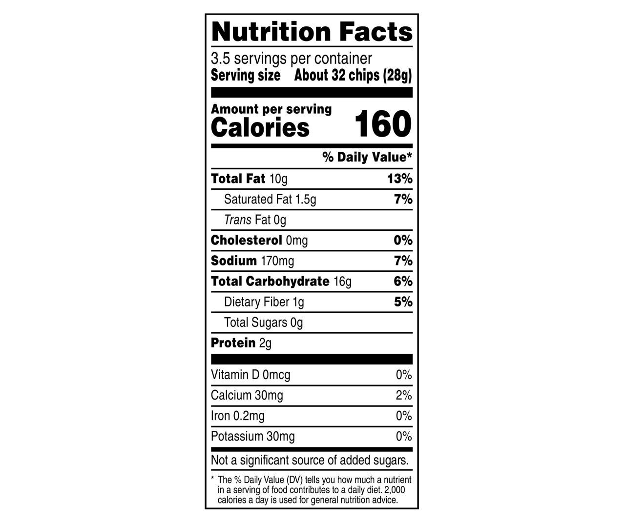 fritos chips nutrition facts