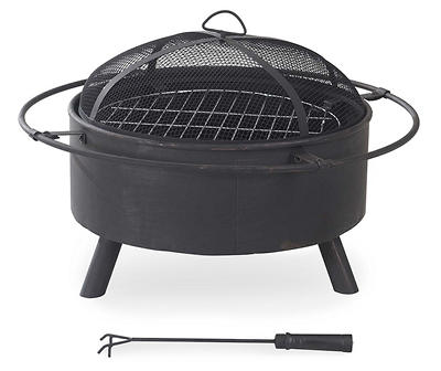 Round Wood Burning Fire Pit, (32
