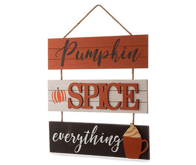 "Pumpkin Spice Everything" 3-Tier Hanging Wall Decor