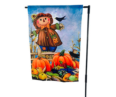 Pumpkin Patch Scarecrow Garden Flag