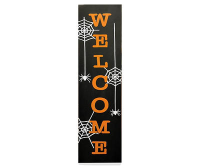 "Welcome" Spider Web Wall Decor