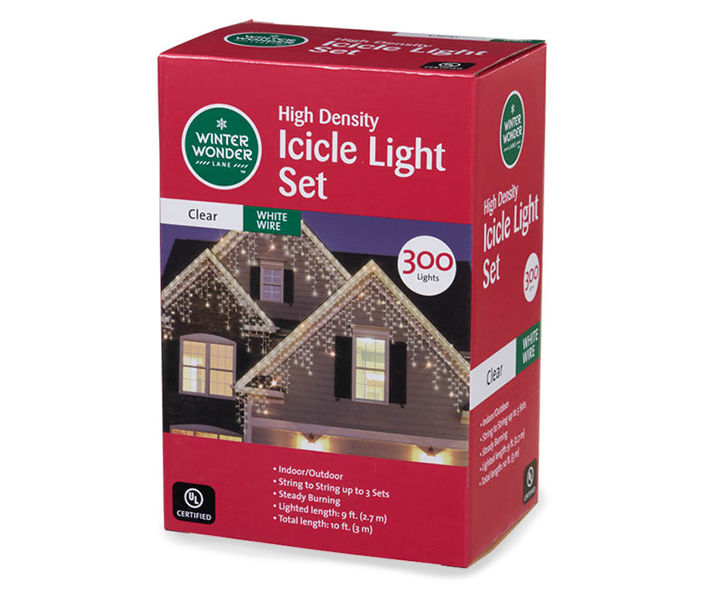 Details about   2 boxes Wondershop 300 Lights Clear Icicle Light white Wire Indoor Outddor 19' 