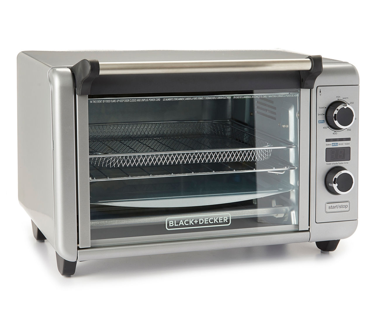 Black & Decker Crisp N' Bake Convection Air Fry Countertop Oven, Silver