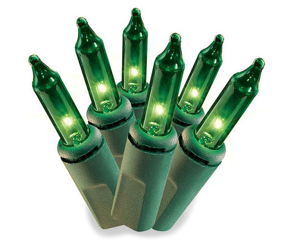 Holiday time green led deals mini lights