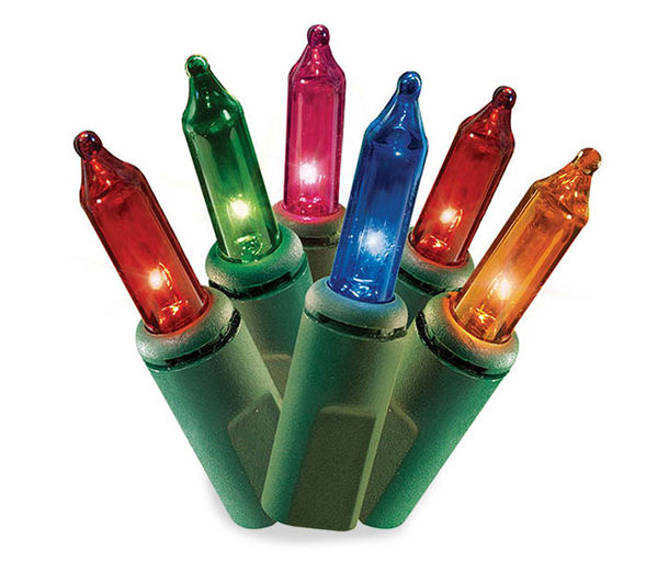 Winter Wonder Lane Multi-Color Mini Light Set with Green Wire, 140 ...