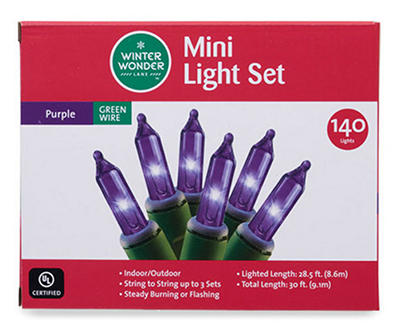 Purple Mini Light Set, 140-Lights