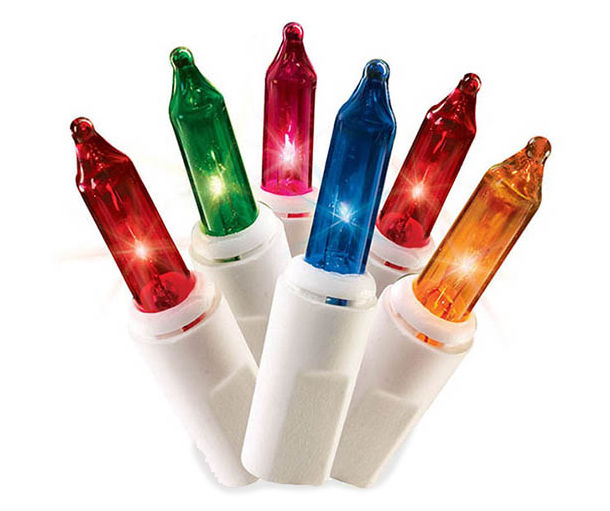 Multi-Color Mini Light Set on White Wire, 140-Lights