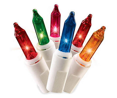 Multi-Color Mini Light Set with White Wire, 140-Lights