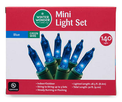 Blue Mini Light Set, 140-Lights