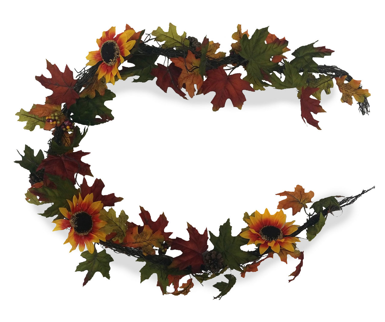 72" Sunflower, Maple Leaf & Berry Garland