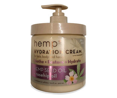 Hemp & Rosehip Hydration Cream, 16.9 Oz.