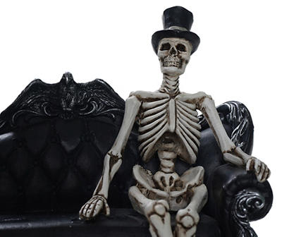 Skeleton on Sofa Tabletop Decor