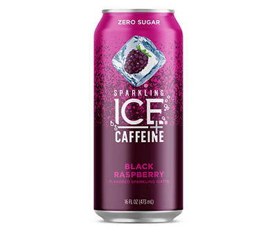 Sparkling Ice +Caffeine Zero Sugar Black Raspberry Sparkling Water 16 fl oz