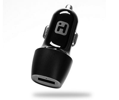 Black USB Car Charger & 6' USB Type-C Cable Set