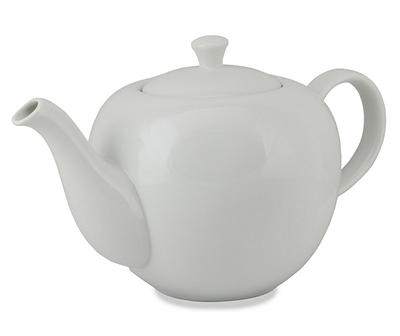Bliss White Ceramic Teapot, 40 oz.