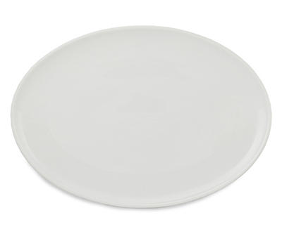 White Oval Ceramic Coupe Platter, (14