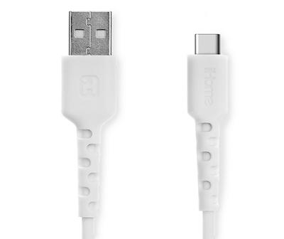 White Durastrain 10' USB Type-C Cable