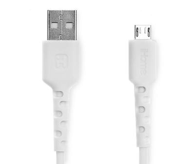 White Durastrain 6' Micro USB Cable
