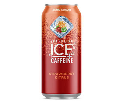 Sparkling Ice +Caffeine Zero Sugar Strawberry Citrus Sparkling Water 16 fl oz
