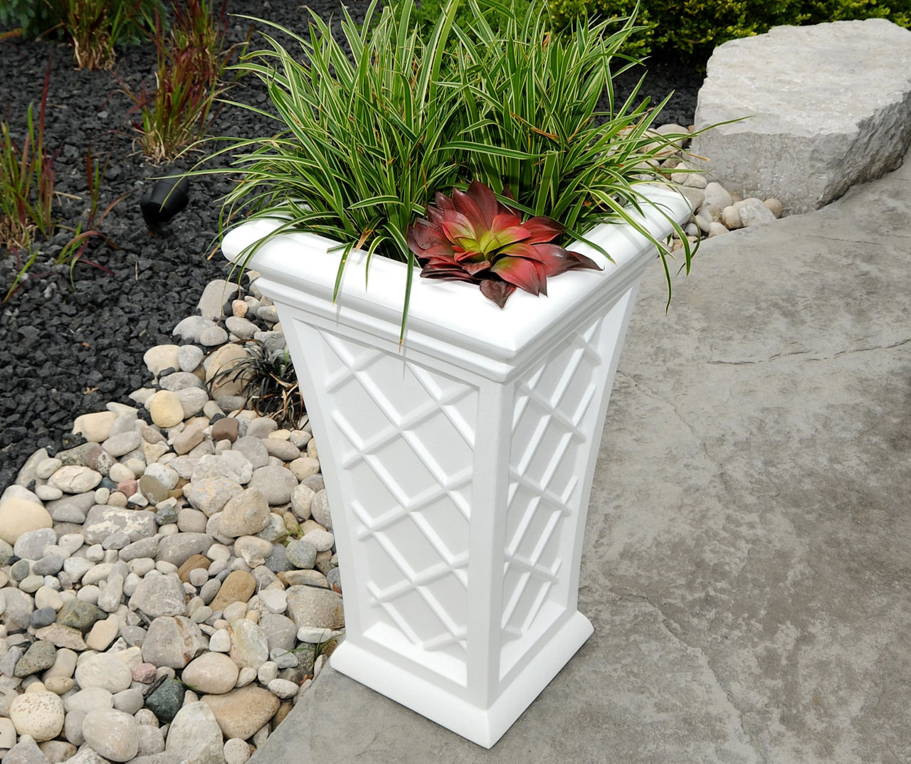 Mayne Inc. Georgian White Tall Planter | Big Lots