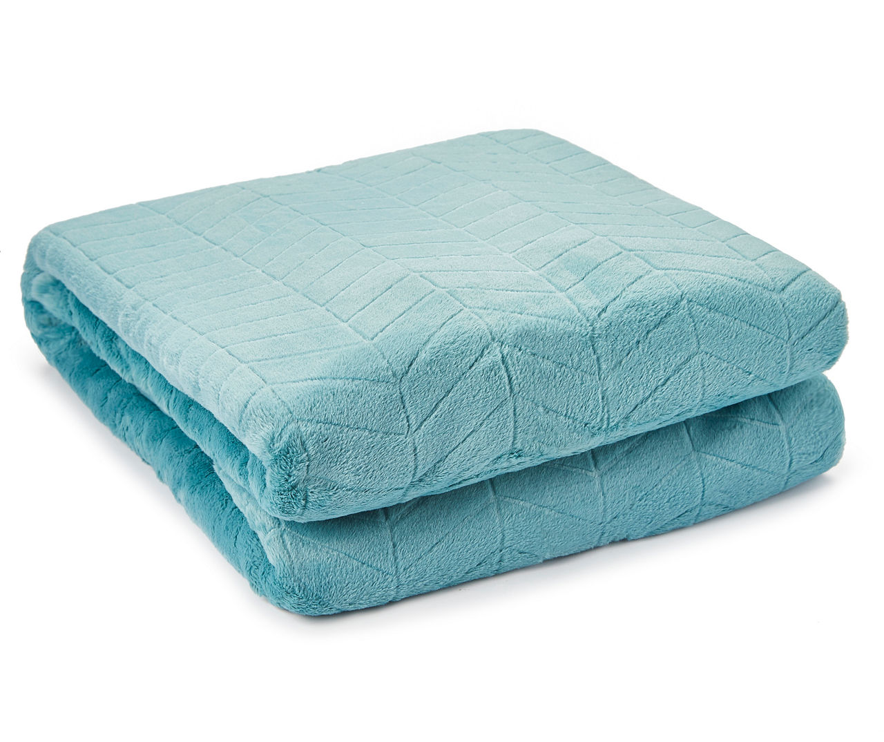 Broyhill Dark Aqua Embossed Velvet Throw, (50