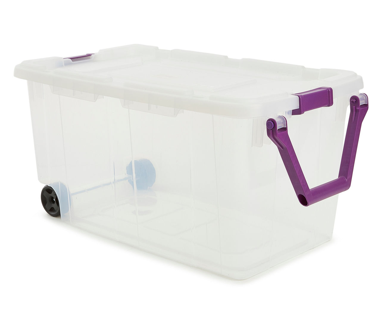 Sterilite 160-Quart Clear Wheeled Latch Storage Tote with Handle