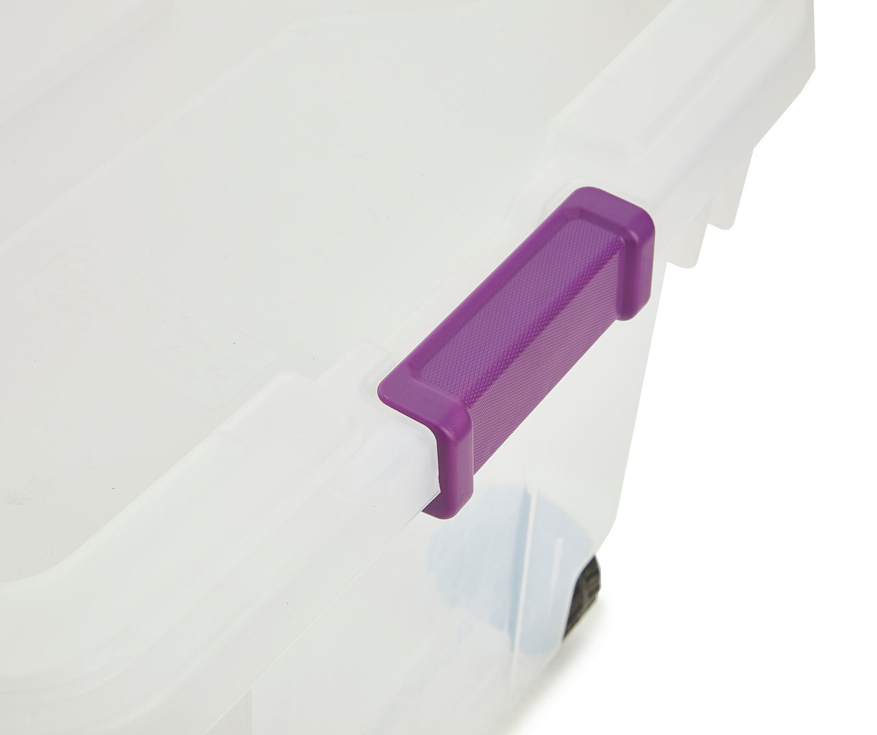 Sterilite 66qt ClearView Latch Box Clear with Purple Latches