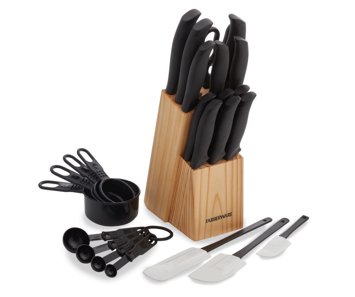 Farberware Black Soft Grip 25Piece Cutlery Set Big Lots