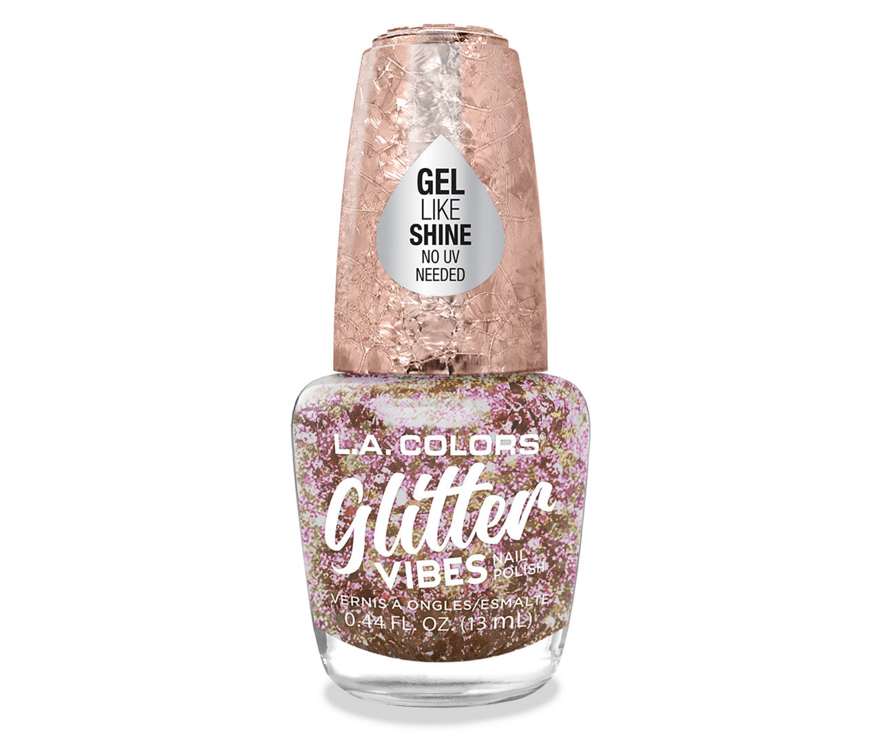 Glitter Vibes Nail Polish in Pure Blush, 0.44 Oz.