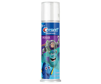 Crest Kid's Toothpaste Pump, featuring PIXAR favorites, Strawberry, 4.2 oz