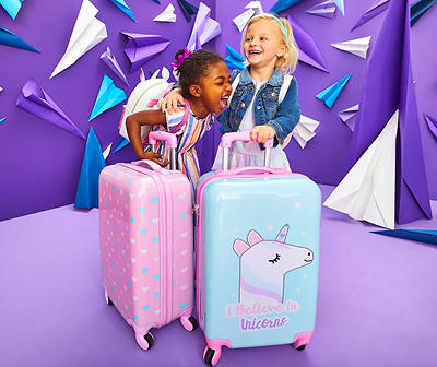 Unicorn Kids Luggage Girls Carry on Suitcase 4 Spinner Wheels