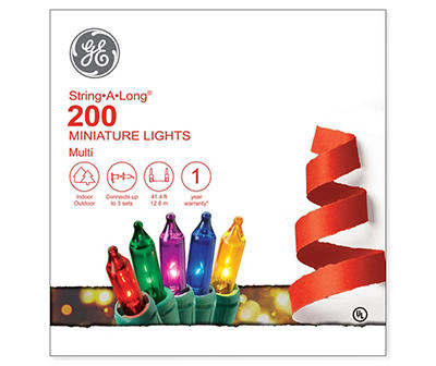 String-A-Long Multi-Color Mini Light Set, 200-Lights