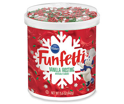 Funfetti Holiday Red Vanilla Frosting, 15.6 Oz.