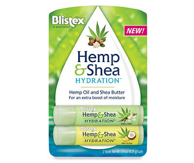 Hemp & Shea Hydration Lip Balm, 2-Pack