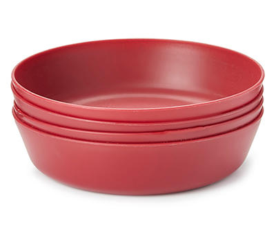 Cook Works Red Plastic 4-Piece Bowl Set