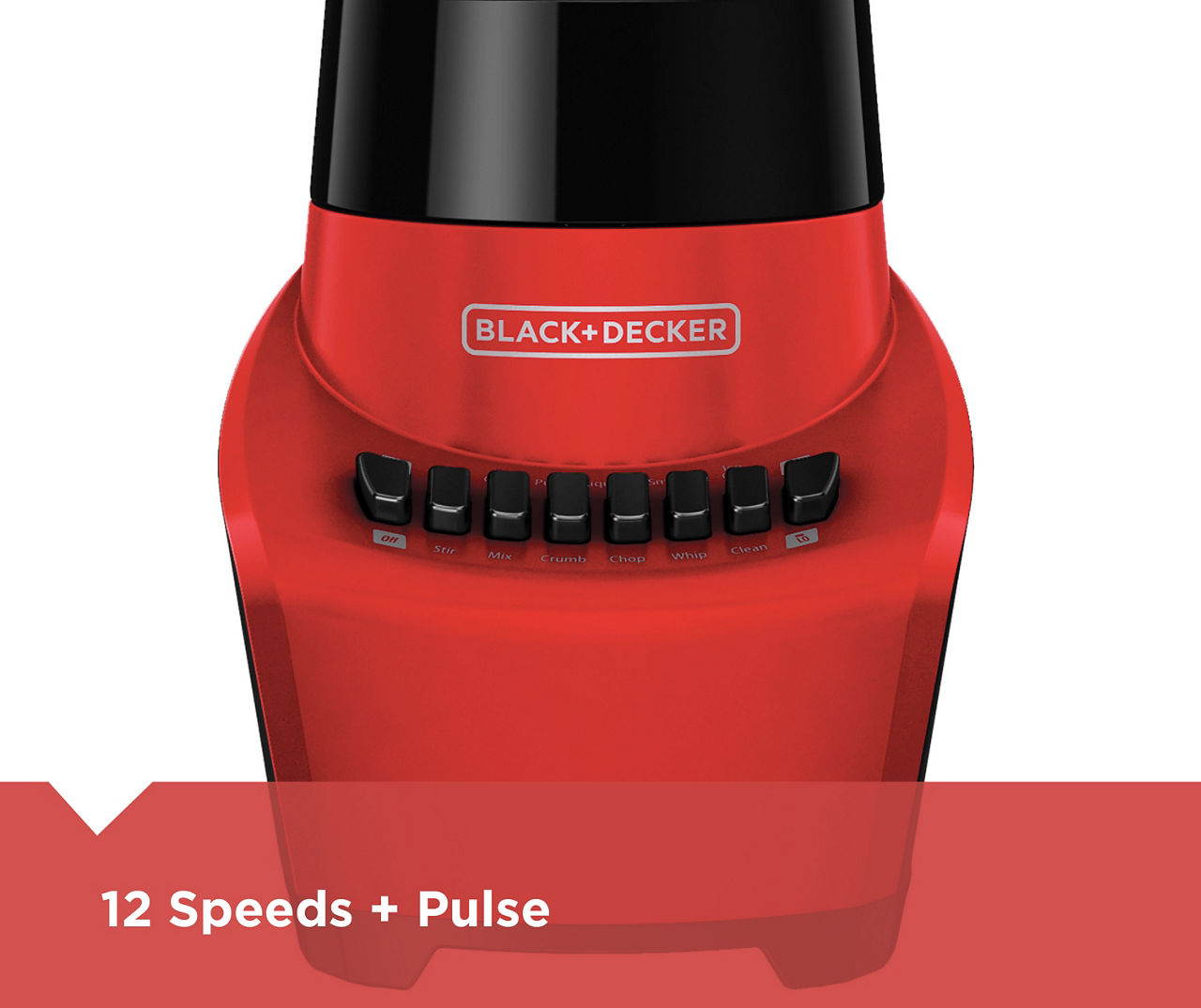 Black & Decker FusionBlade 12 Speed Blender Black Silver 6 Cup